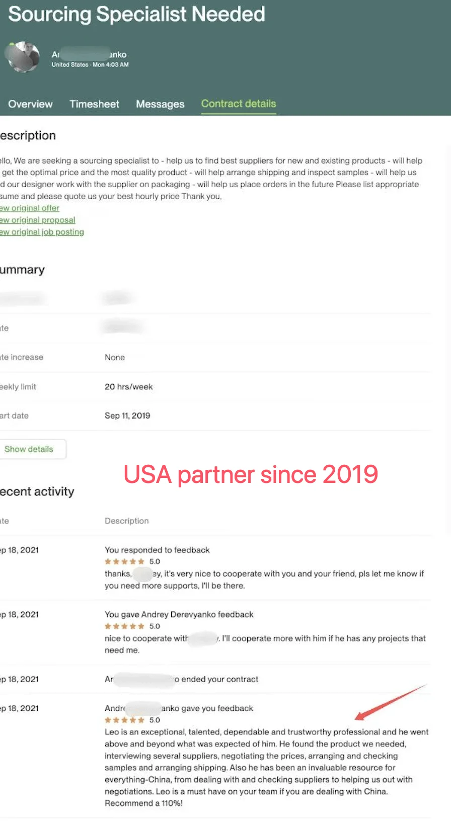 Client Chat Screenshot