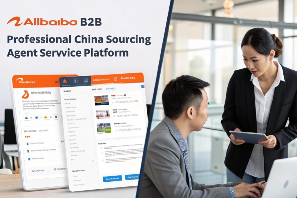 Comparison visual between Alibaba B2B platform and professional China sourcing agent services