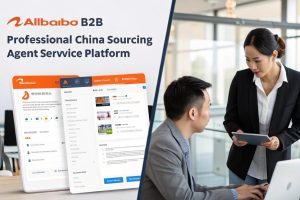 Comparison visual between Alibaba B2B platform and professional China sourcing agent services
