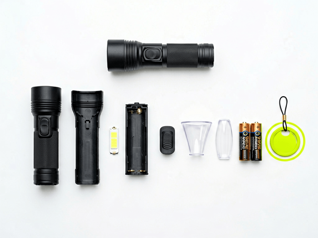 A product teardown showing a highlighted non-critical component